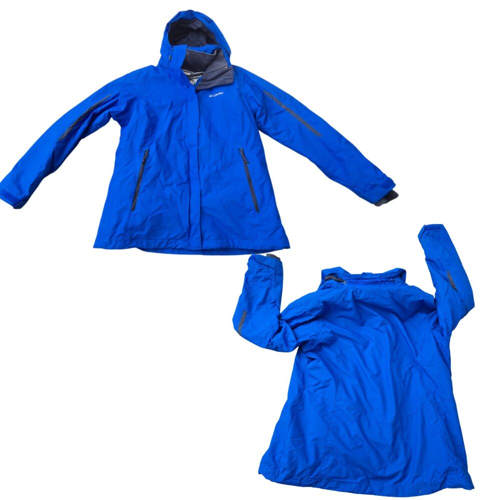 Columbia Interchange Omni Heat Blue Hooded Jacket Women L